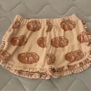 Kate Quinn - Girl’s Pumpkin Print Ruffled Shorts- 7Y